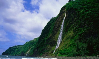 Kaluahine Waterfall, Waipio Valley, Hamakua Coast, Hawaii