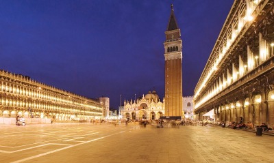 Piazza San Marco at Night, Venice, Italy