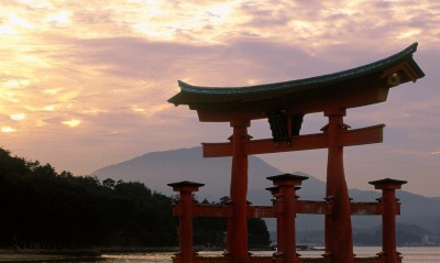 Miyajima Shrine at Sunset, Miyajima, Japan