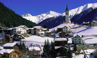 Small Village, Graubunden, Switzerland
