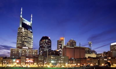 Downtown Nashville at Twilight, Tennessee