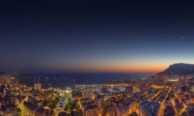 Город ночь Монако