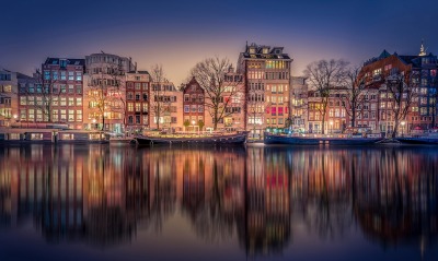 страны архитектура река Амстердам