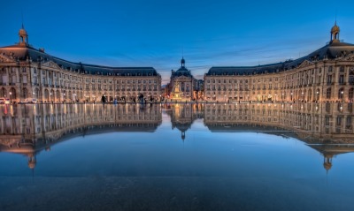 страны архитектура Бордо Франция озеро отражение