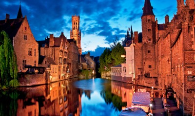 страны архитектура река Бельгия Брюгге