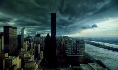 страны город мрак облака