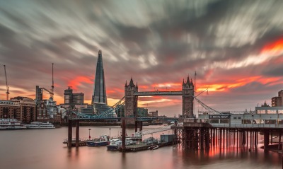 лондон закат река мост темза London sunset river the bridge Thames