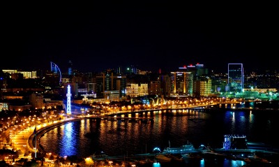 город залив огни ночь