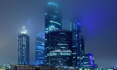 город огни ночного города небоскребы москва