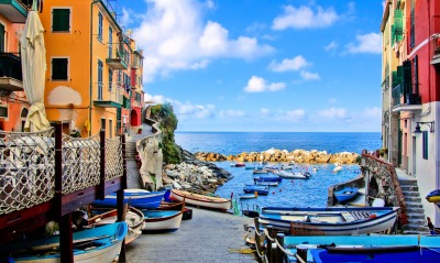 италия венеция причал лодки улица