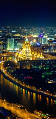 страны архитектура ночь Москва Россия
