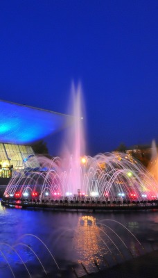 фонтан подсветка fountain backlight