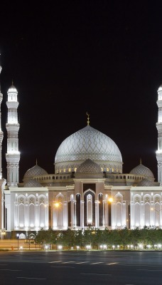 страны архитектура ночь мечеть Астана Казахстан