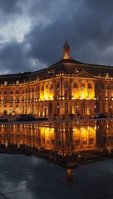 дворец ночь вечер отражение площадь