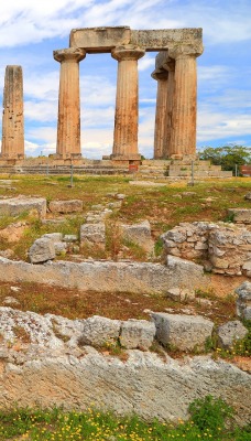 коринфия руины греция архитектура