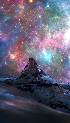 галактика туманность гора звезды