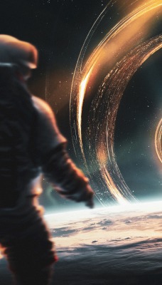 космос космонавты скафандр планета кольца