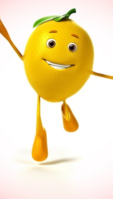 лимон улыбка веселый