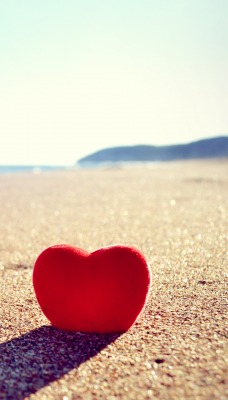 любовь пляж берег море сердце лето песок