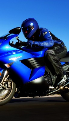скорость мотоцикл кавасаки синий