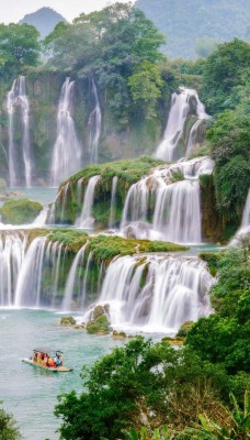 водопад дэтянь азия