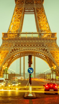 Эйфелева башня огни Париж