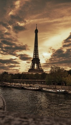 природа страны архитектура Франция Париж Эйфелева Башня река деревья nature country architecture France Paris Eiffel Tower river trees