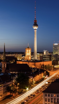 страны архитектура ночь берлин германия