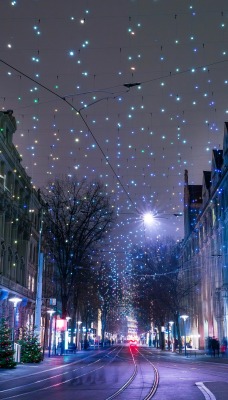 новый год город огни украшения new year the city lights decoration