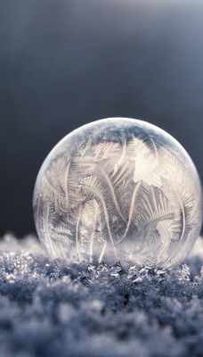 шар пузырь зима иней мороз