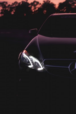 Mercedes-Benz фары ночь