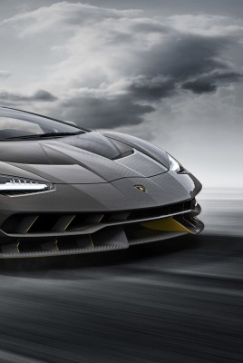Lamborghini Centenario дорога скорость хмурость