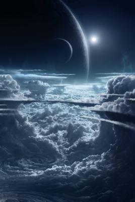 облака планета космос воронка