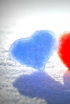 сердце снег льдинки любовь
