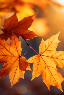 листья крупный план клен осень
