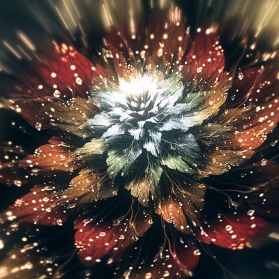 абстракция цветок частицы