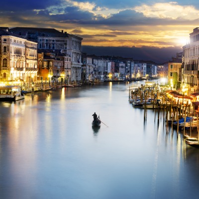 природа страны архитектура река ночь Венеция