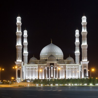 страны архитектура ночь мечеть Астана Казахстан