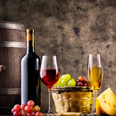 вино виноград натюрморт бокалы