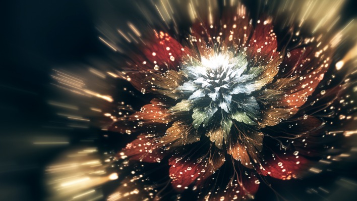 абстракция цветок частицы
