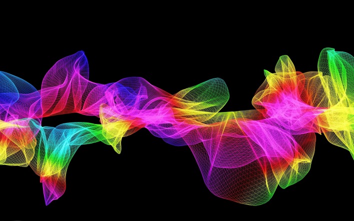 абстракция сетка кривые радуга