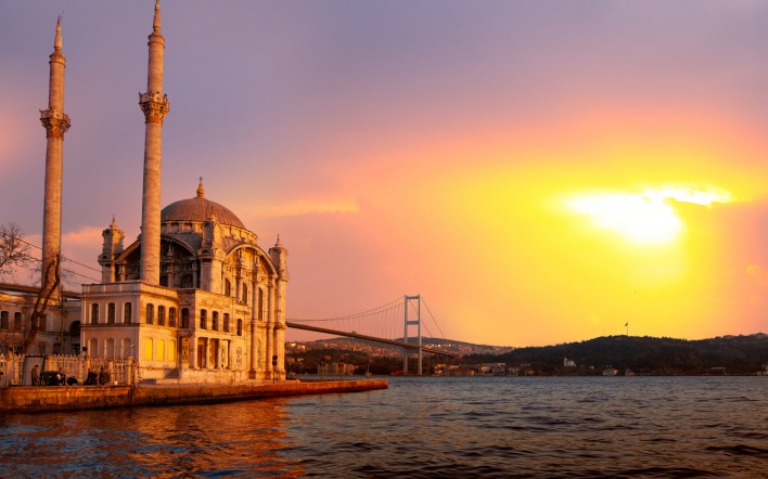 страны архитектура небо солнце море Стамбул