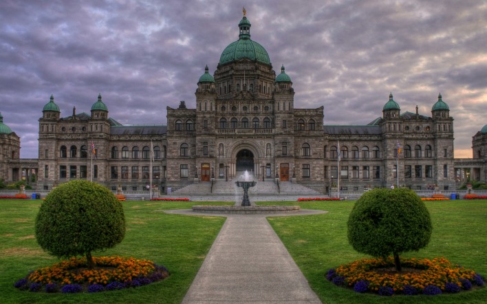 архитектура фонтан Законодательное собрание Британской Колумбии здание