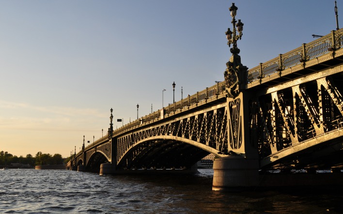 мост река россия the bridge river Russia