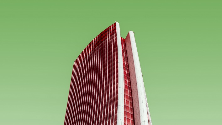 здание фасад красное