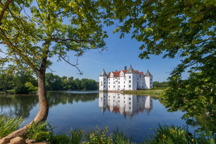 германия замок озеро шлосс деревья