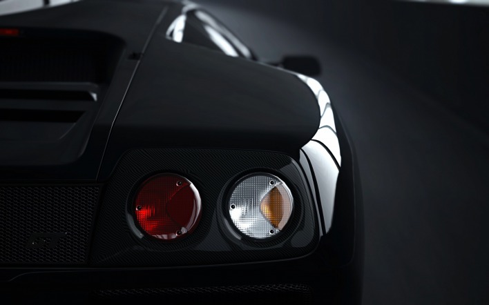черный автомобиль фары Bugatti Veyron