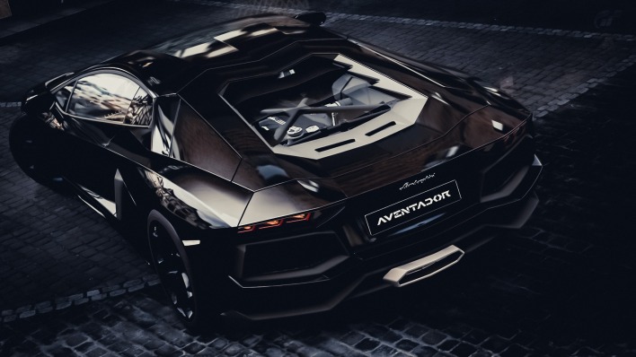 ламборгини авентадор черная Lamborghini aventador black
