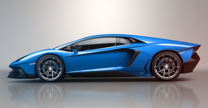 спортивный автомобиль синий Lamborghini sports car blue