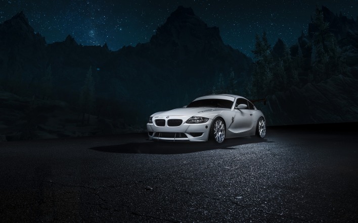 BMW Z4 ночь дорога